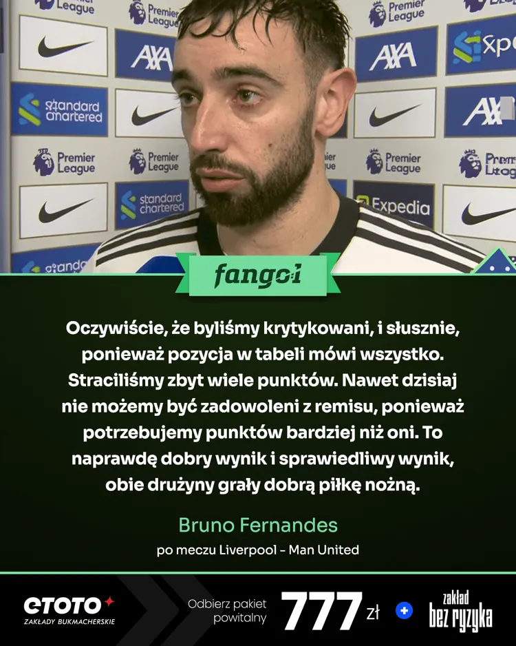 Bruno Fernandes po meczu z Liverpoolem!