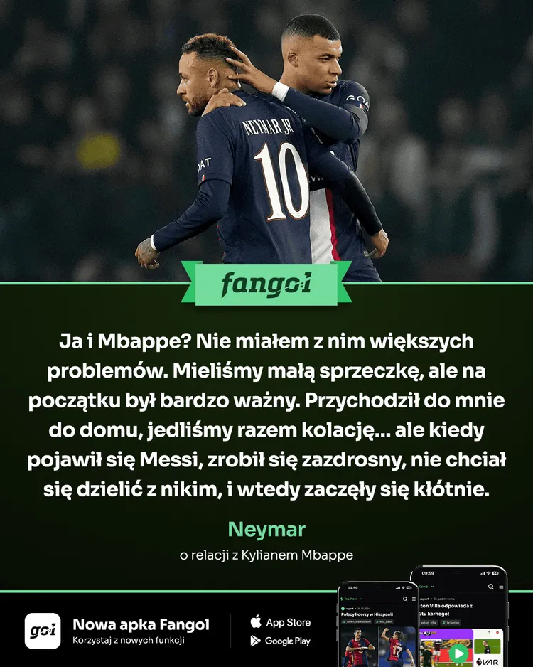 Neymar wspomina swój konflikt z Kylianem Mbappe