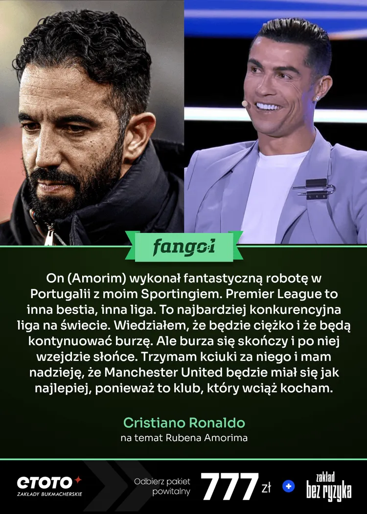 Tak Cristiano Ronaldo komentuje początek Rubena Amorima w United!