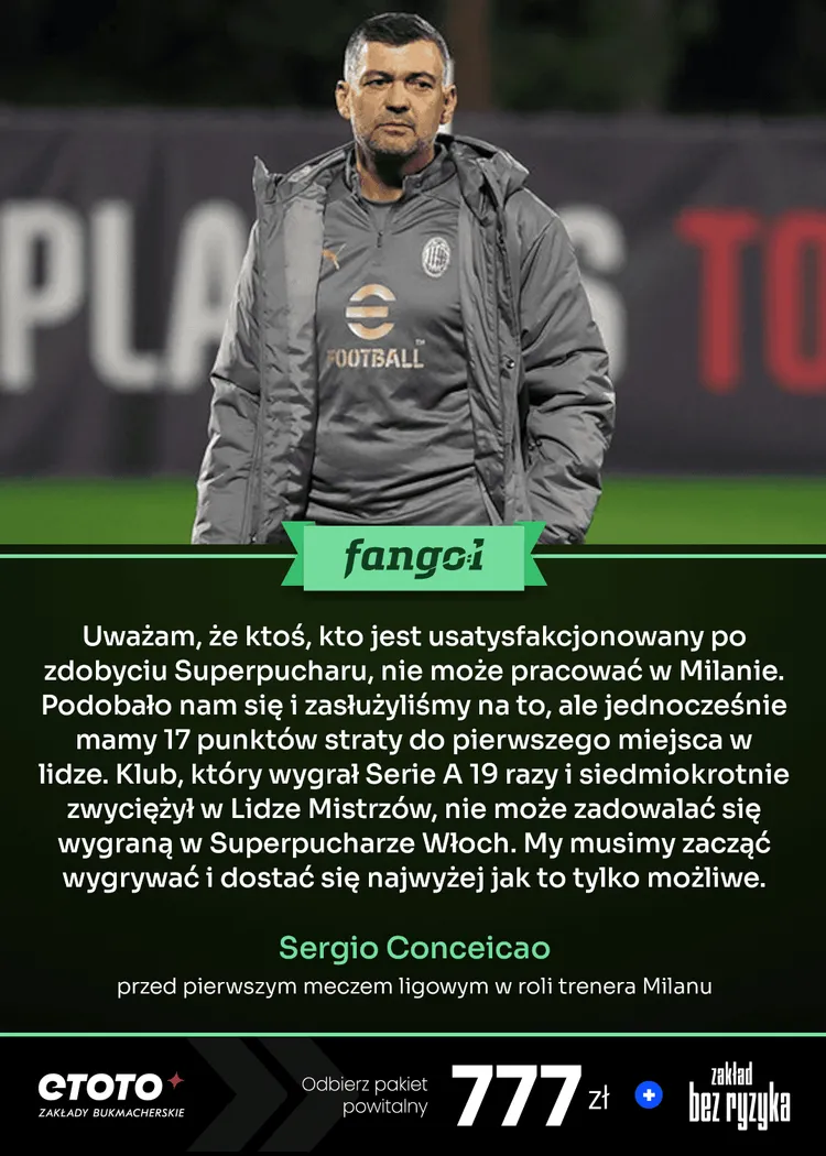 Sergio Conceicao nie bawi się w półśrodki!