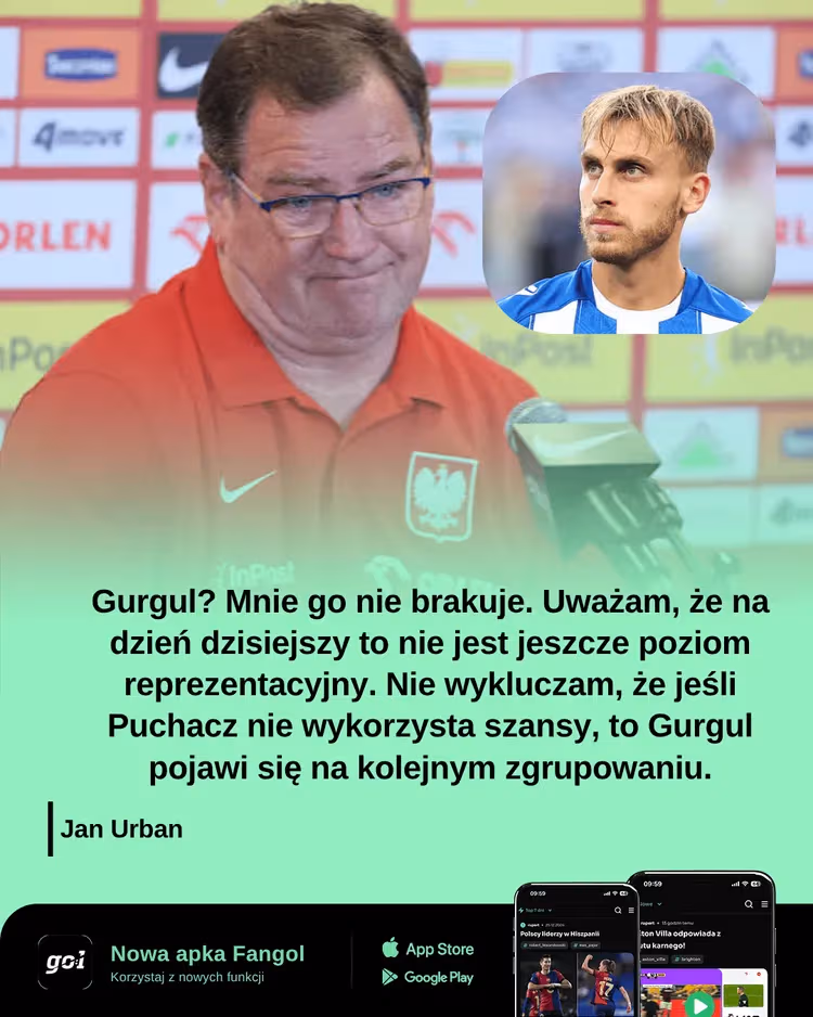 Jan Urban o braku powołania Michała Gurgula!