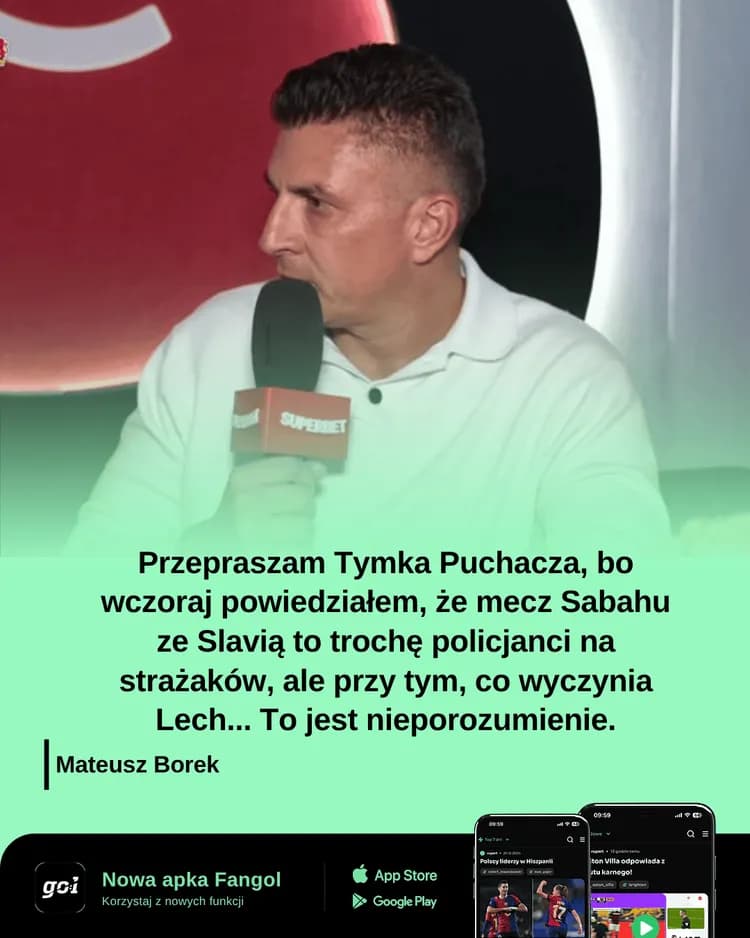 Mateusz Borek przeprasza Tymka Puchacza!