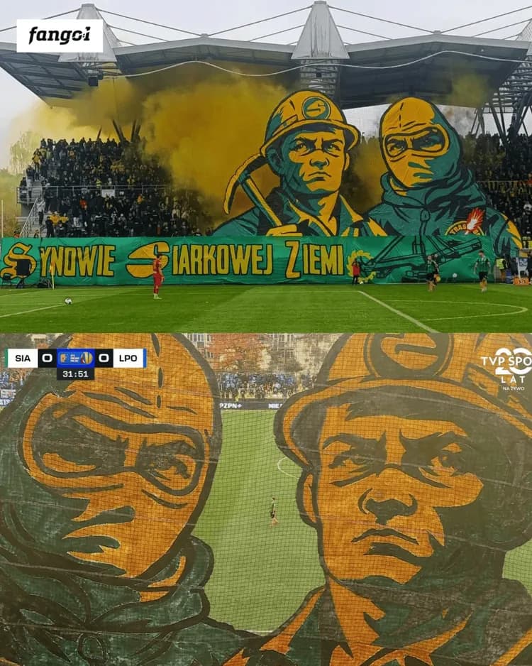 Mecz Siarki z Lechem musiał zostać przerwany przez... oprawę?!