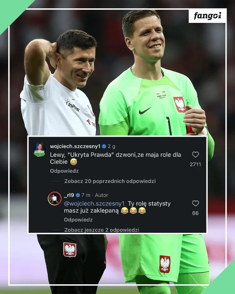 Szczęsny zadrwił z Lewandowskiego! Odpowiedź RL9 nie zawiodła