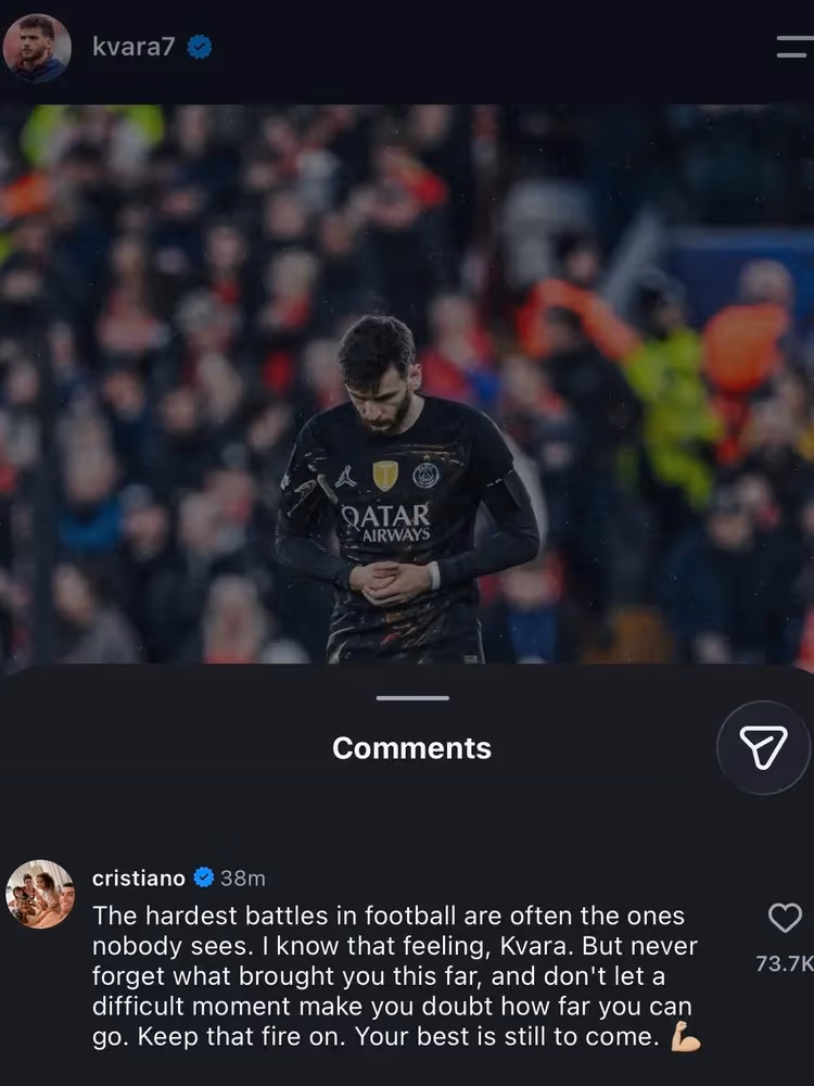 Cristiano Ronaldo wspiera Kvaratskhelię!